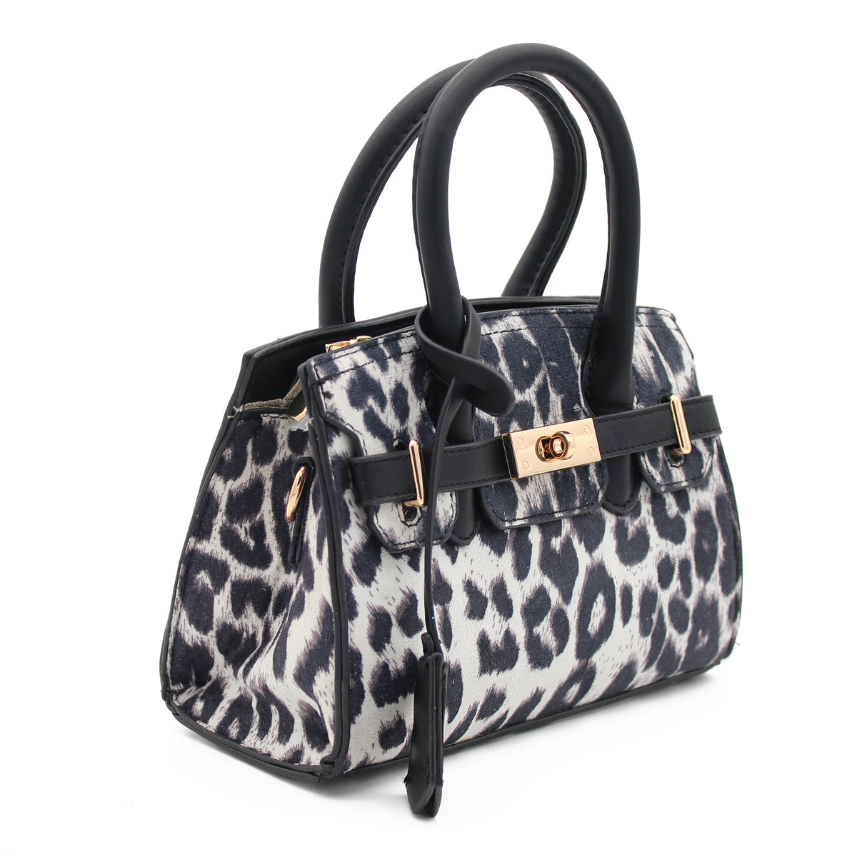 BORSA PICCOLA RIGIDA MACULATA NERA 