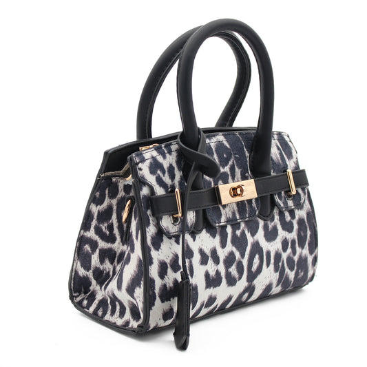 BORSA PICCOLA RIGIDA MACULATA NERA 
