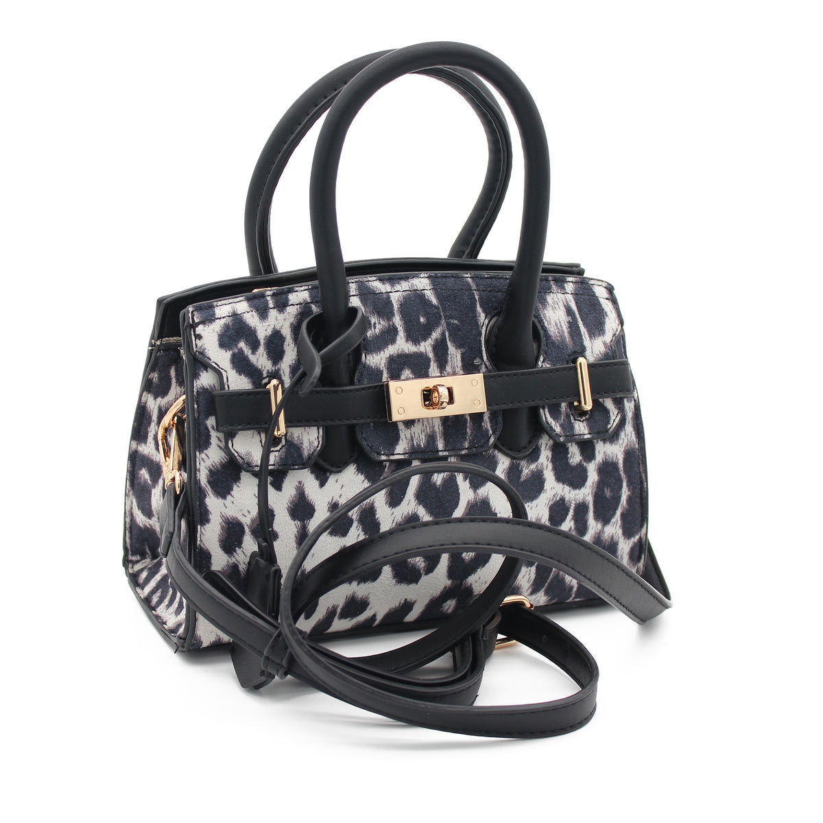 BORSA PICCOLA RIGIDA MACULATA NERA 