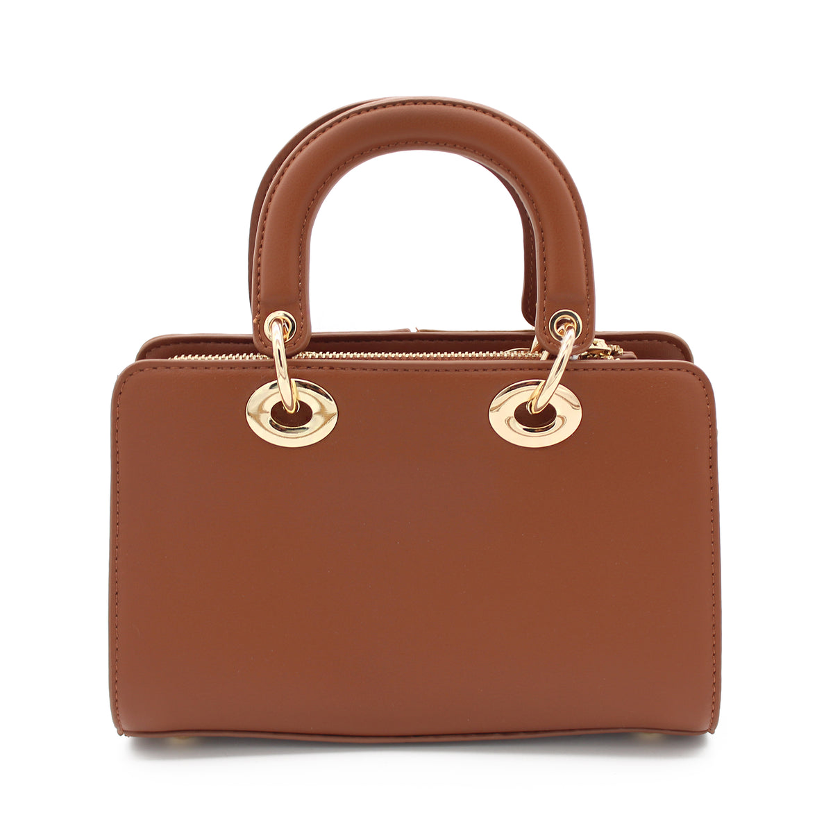 BORSA SCACCHI ECOPELLE E SUEDE MARRONE 