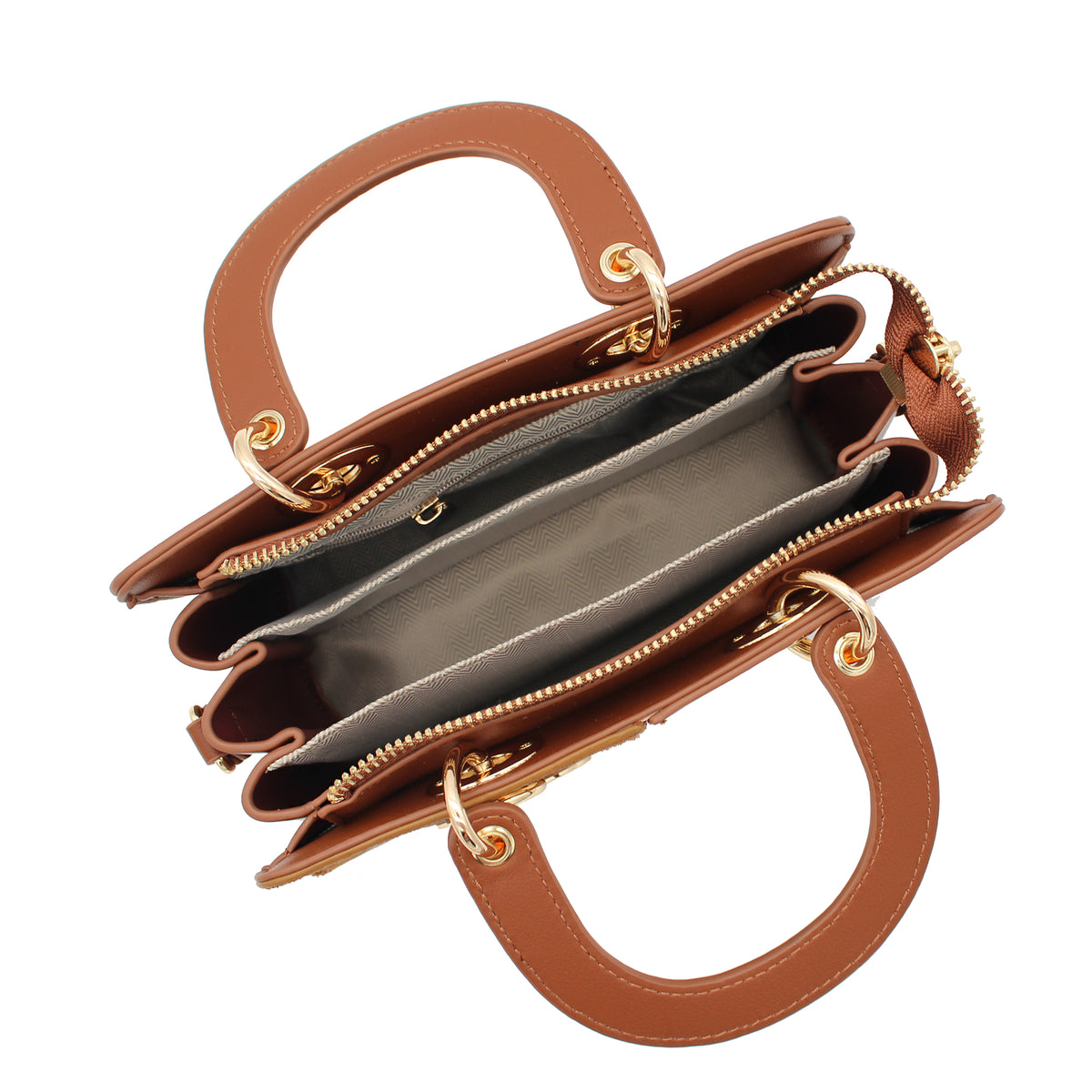 BORSA SCACCHI ECOPELLE E SUEDE MARRONE 