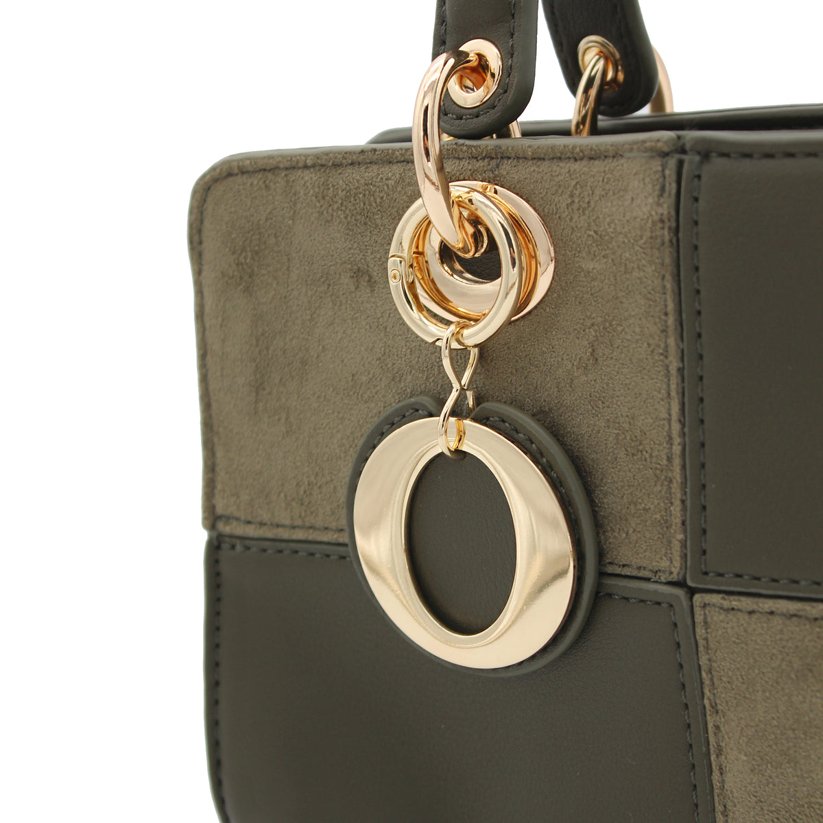 BORSA SCACCHI ECOPELLE E SUEDE VERDE 