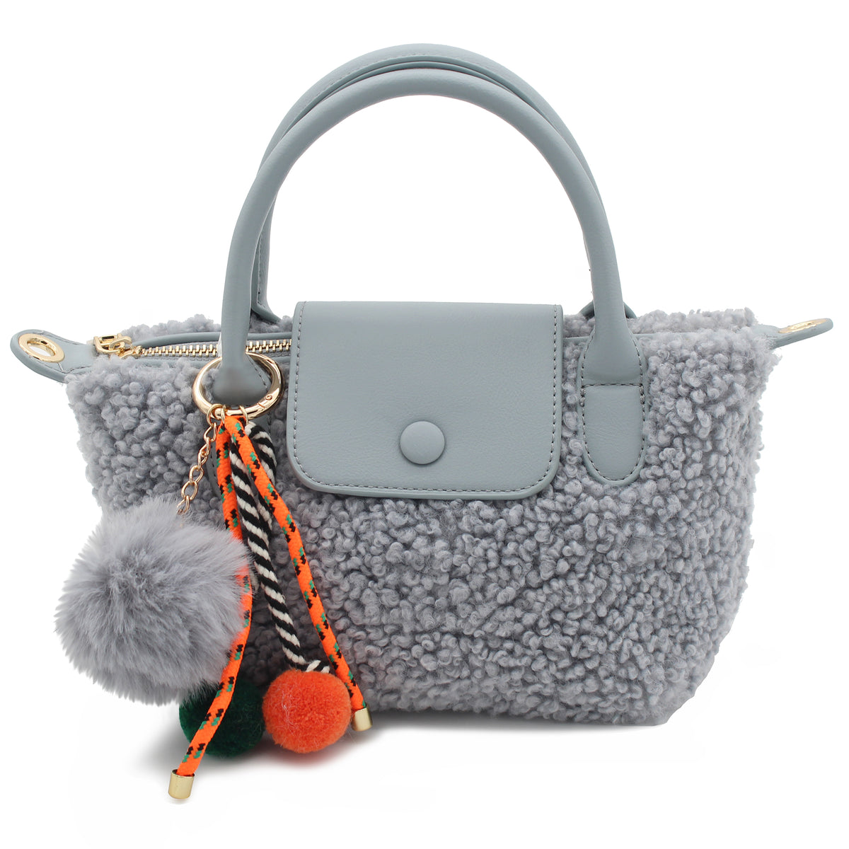 BORSA TEDDY PICCOLA AZZZURRO POLVERE 