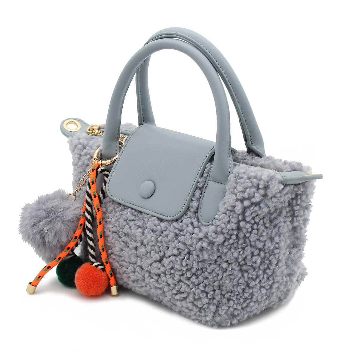 BORSA TEDDY PICCOLA AZZZURRO POLVERE 