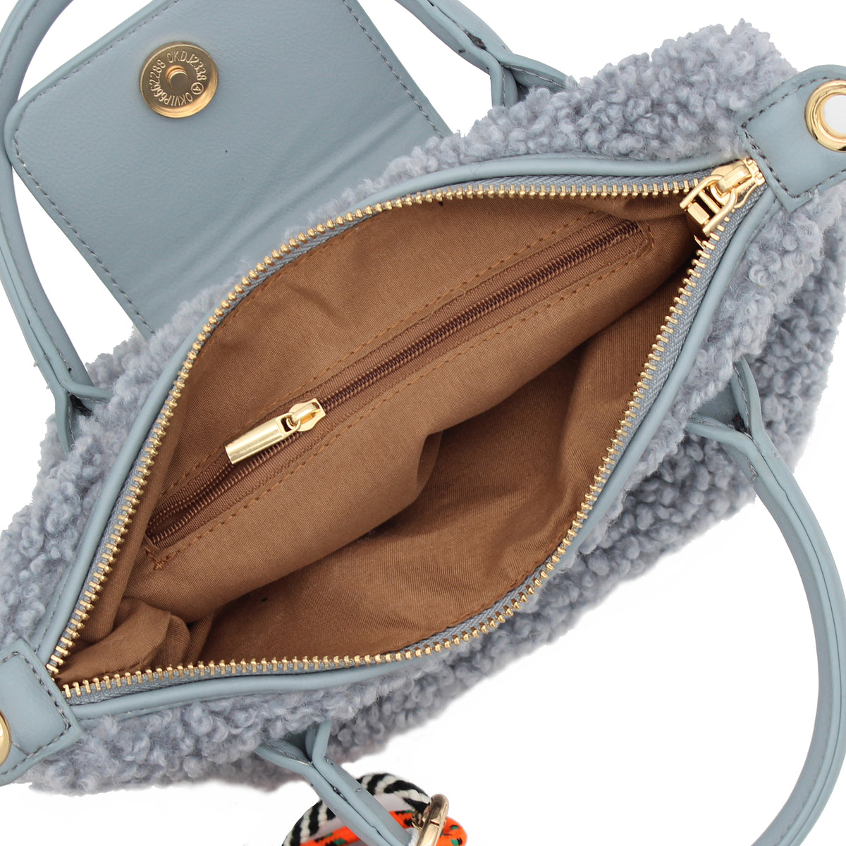 BORSA TEDDY PICCOLA AZZZURRO POLVERE 