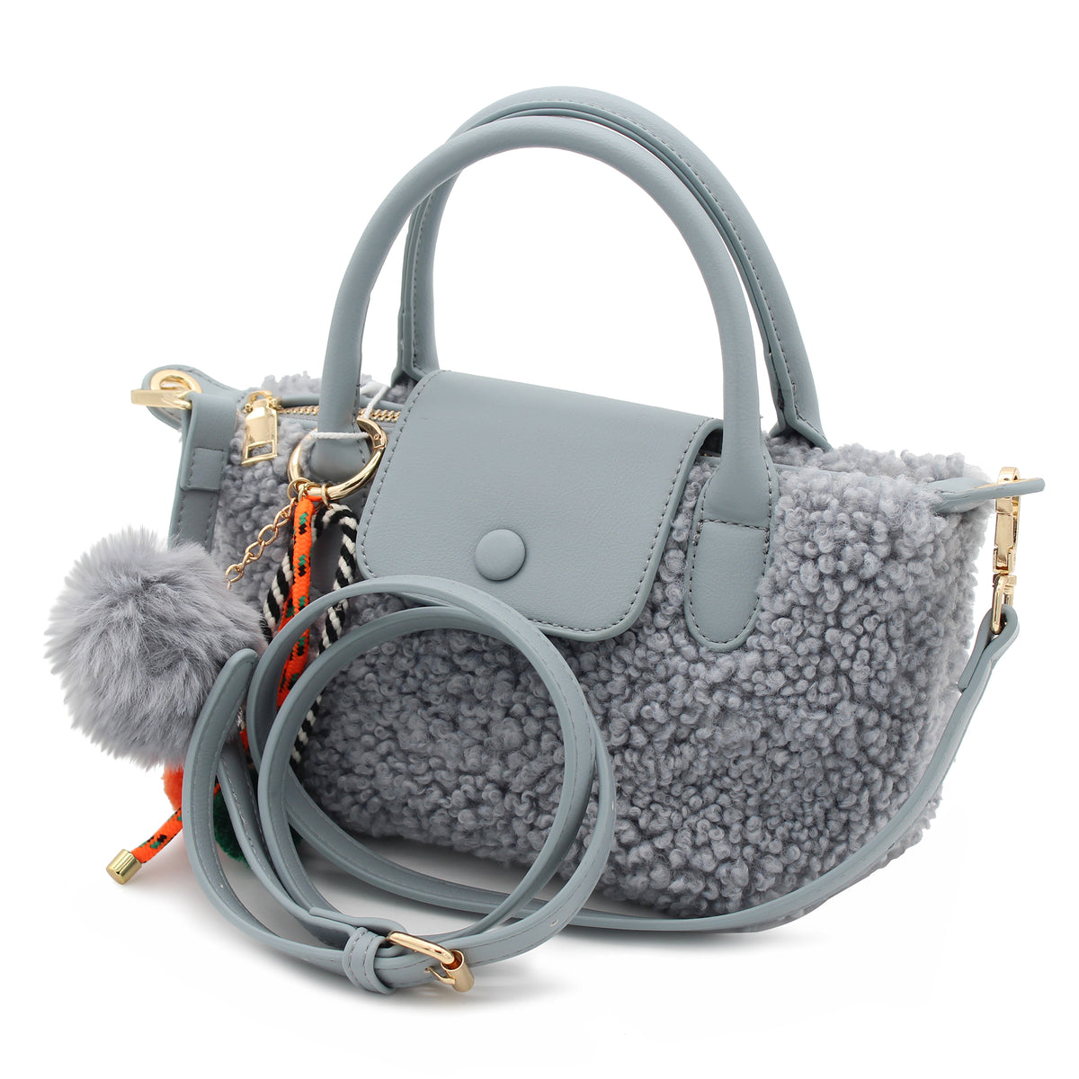 BORSA TEDDY PICCOLA AZZZURRO POLVERE 