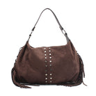 BORSA CAMOSCIO FRANGE E BORCHIE CAFFE' 