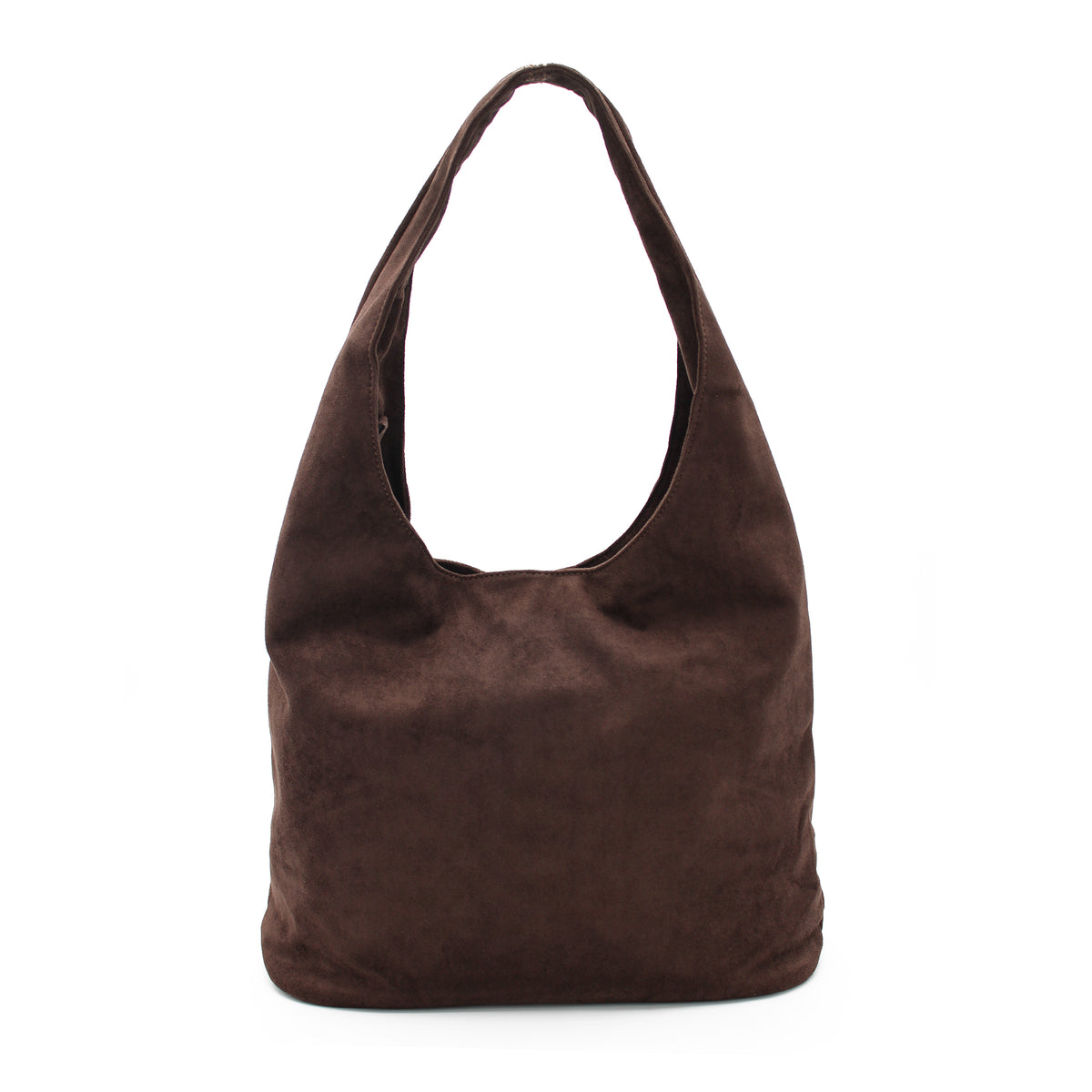 BORSA CAMOSCIO CAFFE' CON BORCHIE 