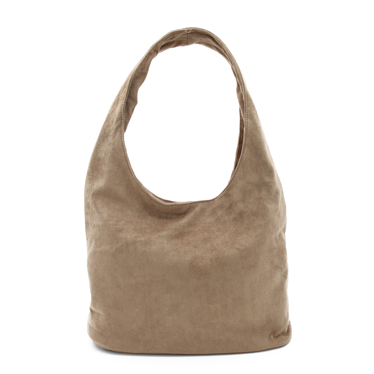 BORSA IN CAMOSCIO BEIGE CON BORCHIE 
