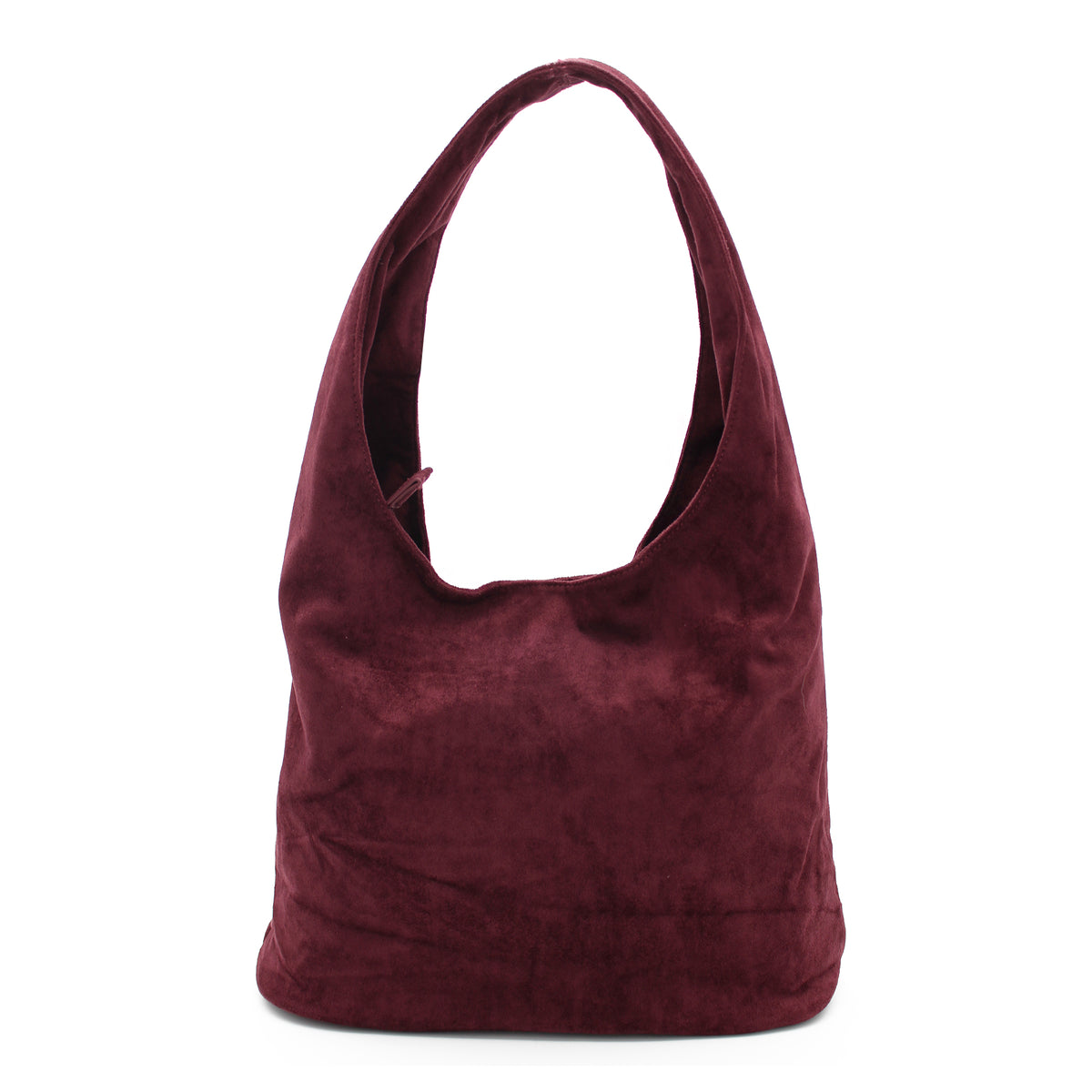 BORSA CAMOSCIO BORDEAUX CON BORCHIE 