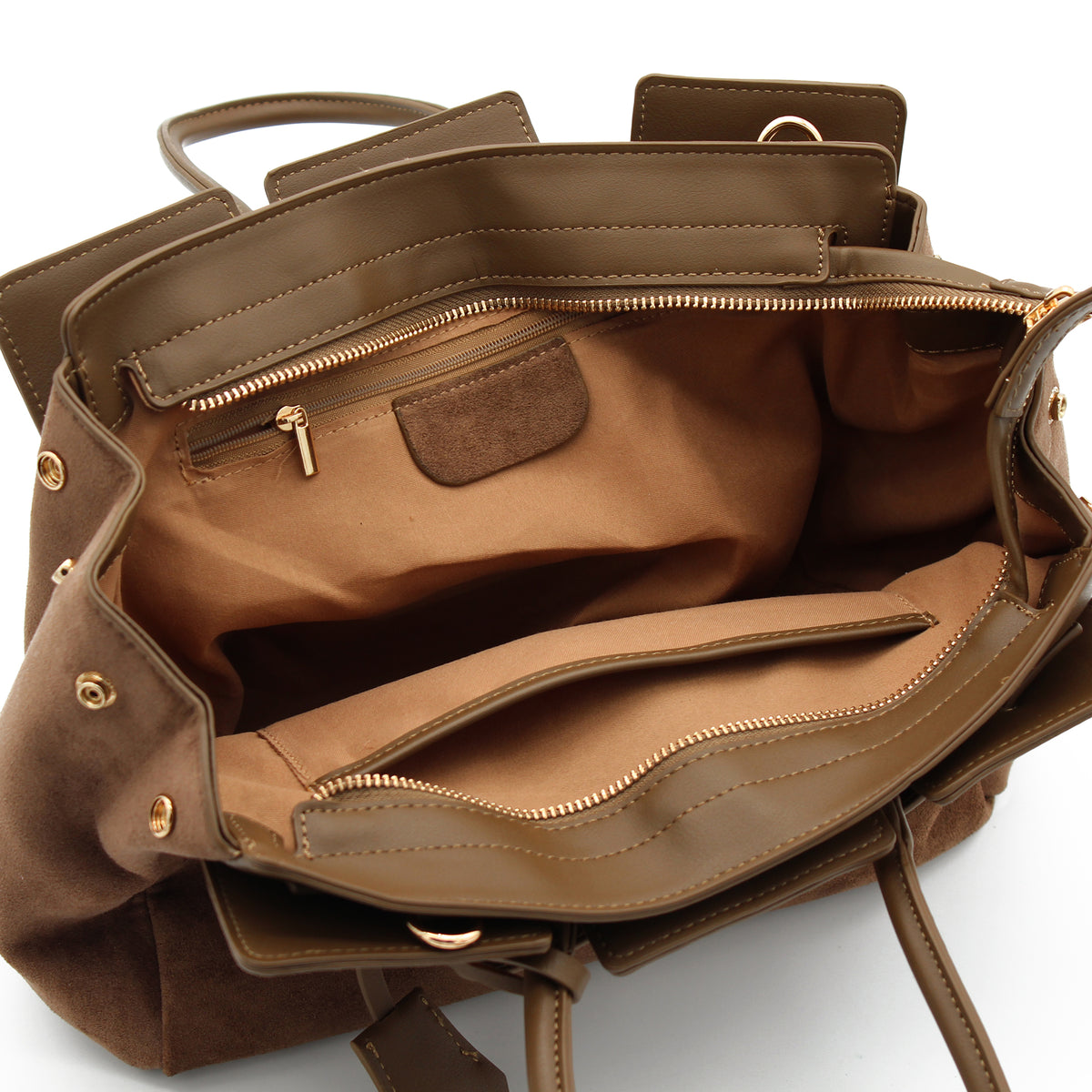 BORSA KAKI CON CINTURINO 