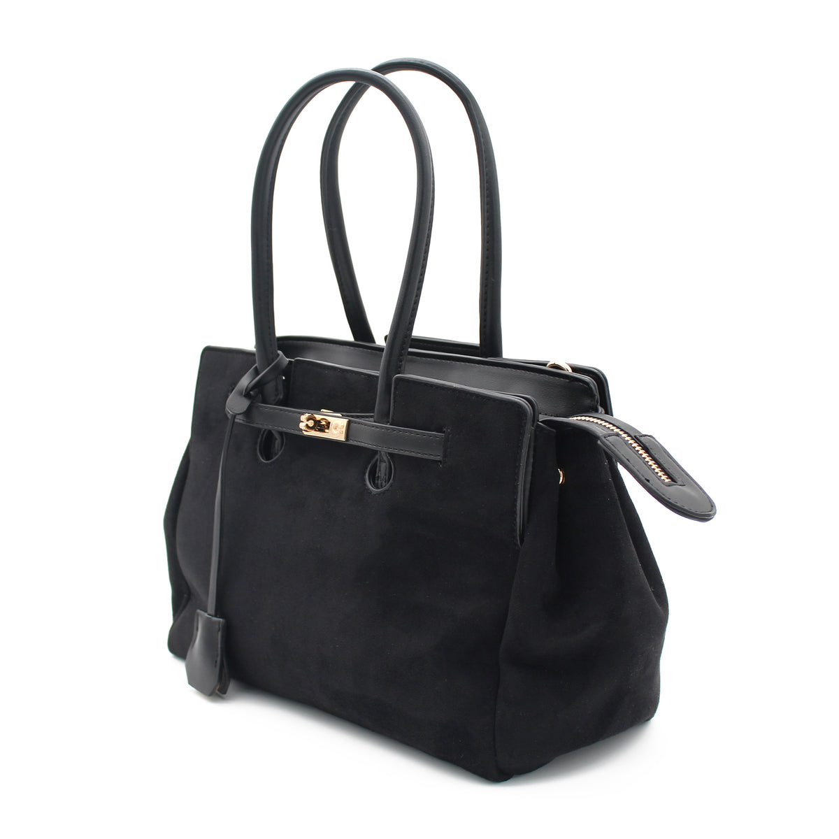 BORSA NERA CON CINTURINO 