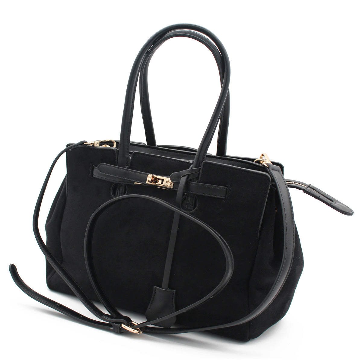 BORSA NERA CON CINTURINO 