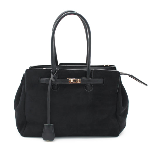 BORSA NERA CON CINTURINO 