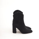 STIVALETTO CAMOSCIO TACCO LARGO NERO 