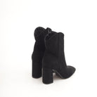 STIVALETTO CAMOSCIO TACCO LARGO NERO 