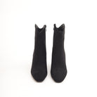 STIVALETTO CAMOSCIO TACCO LARGO NERO 