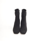 STIVALETTO IN CAMOSCIO NERO CON FIBBIA 
