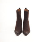 STIVALETTO TEXANO CAMOSCIO MARRONE 