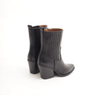 STIVALETTO TEXANO IN ECOPELLE NERA 