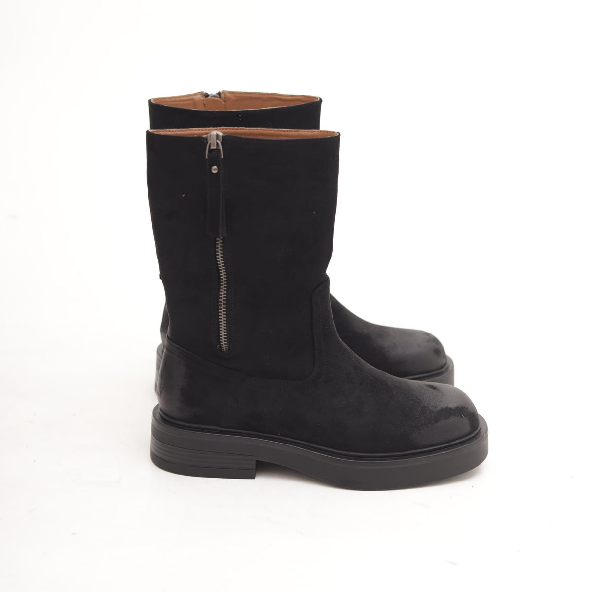 STIVALETTO IN CAMOSCIO VINTAGE NERO 