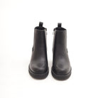 STIVALETTO ECOPELLE NERA BANDA ELASTICA 