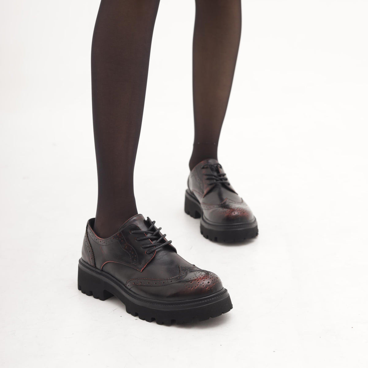 OXFORD SUOLA ALTA BORDEAUX 