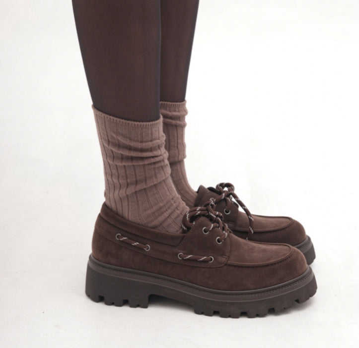 SCARPA STRINGATA VELA CAMOSCIO TESTA DI MORO 