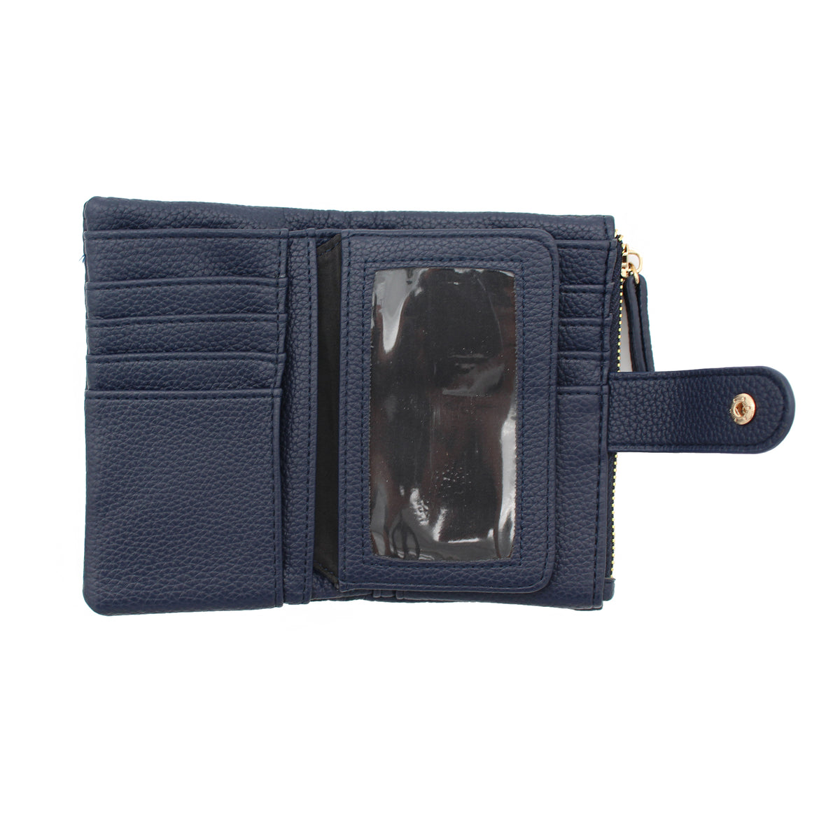 PORTAFOGLIO MORBIDO PICCOLO IN ECOPELLE BLU 
