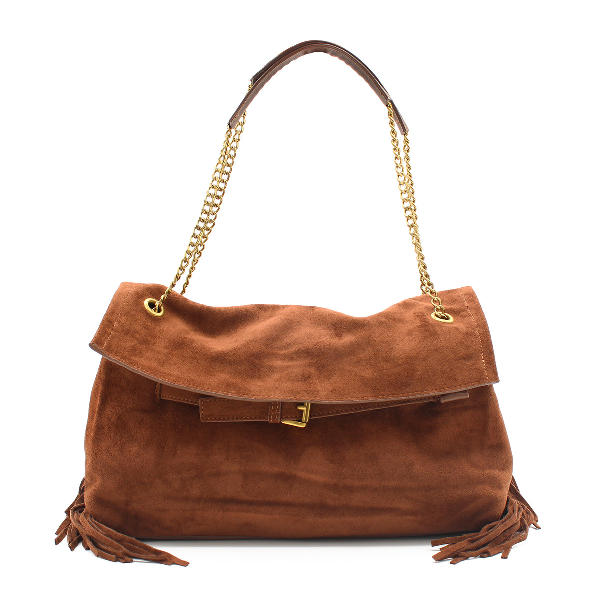 BORSA VENUS FRANGE MARRONE 
