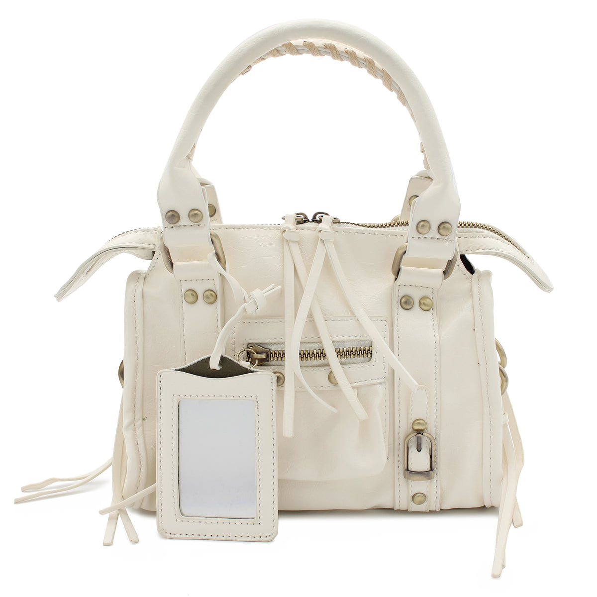 BORSA SPECCHIO PICCOLA ECOPELLE BIANCO 
