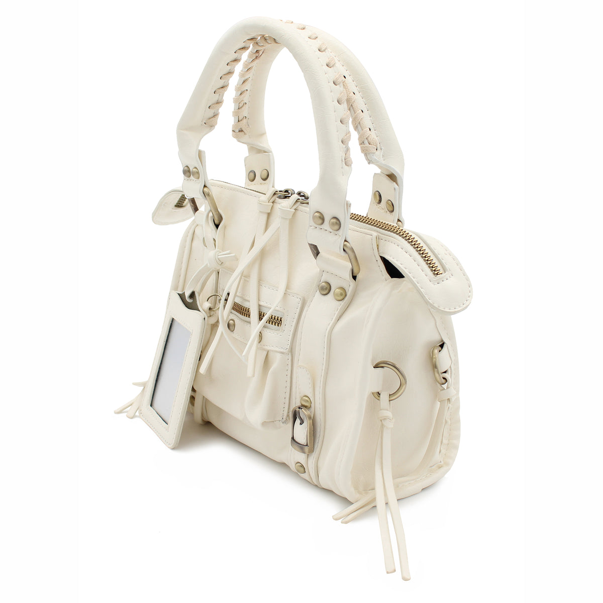 BORSA SPECCHIO PICCOLA ECOPELLE BIANCO 