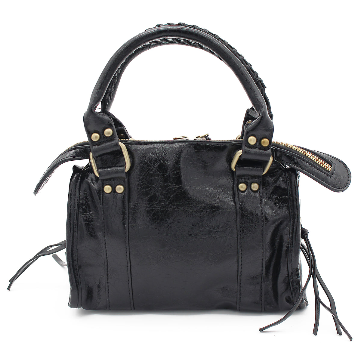 BORSA SPECCHIO PICCOLA ECOPELLE NERA 