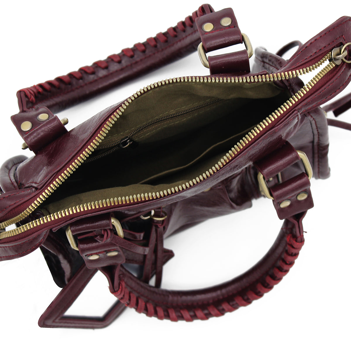 BORSA SPECCHIO PICCOLA ECOPELLE BORDEAUX 