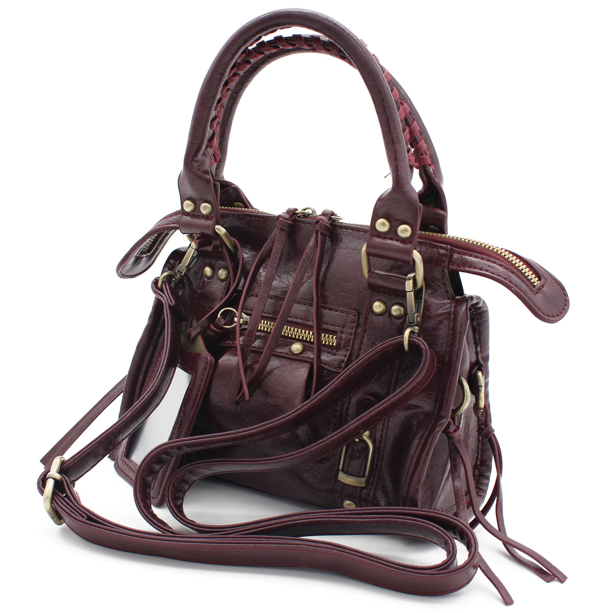 BORSA SPECCHIO PICCOLA ECOPELLE BORDEAUX 