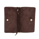 BORSA A BUSTINA CAMOSCIO MARRONE 