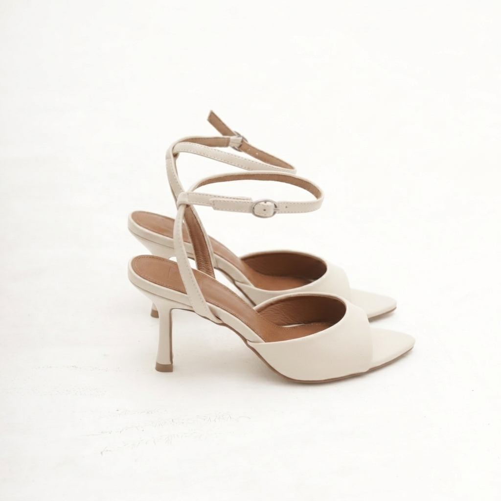 SANDALO FASCIA E CINTURINO BEIGE