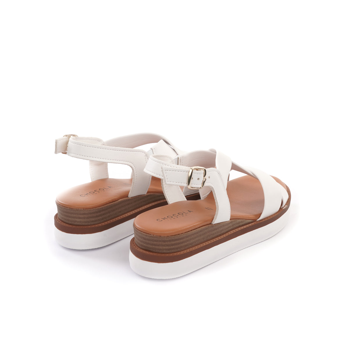 SANDALO ZEPPA INCROCIATO BIANCO<BR/> 