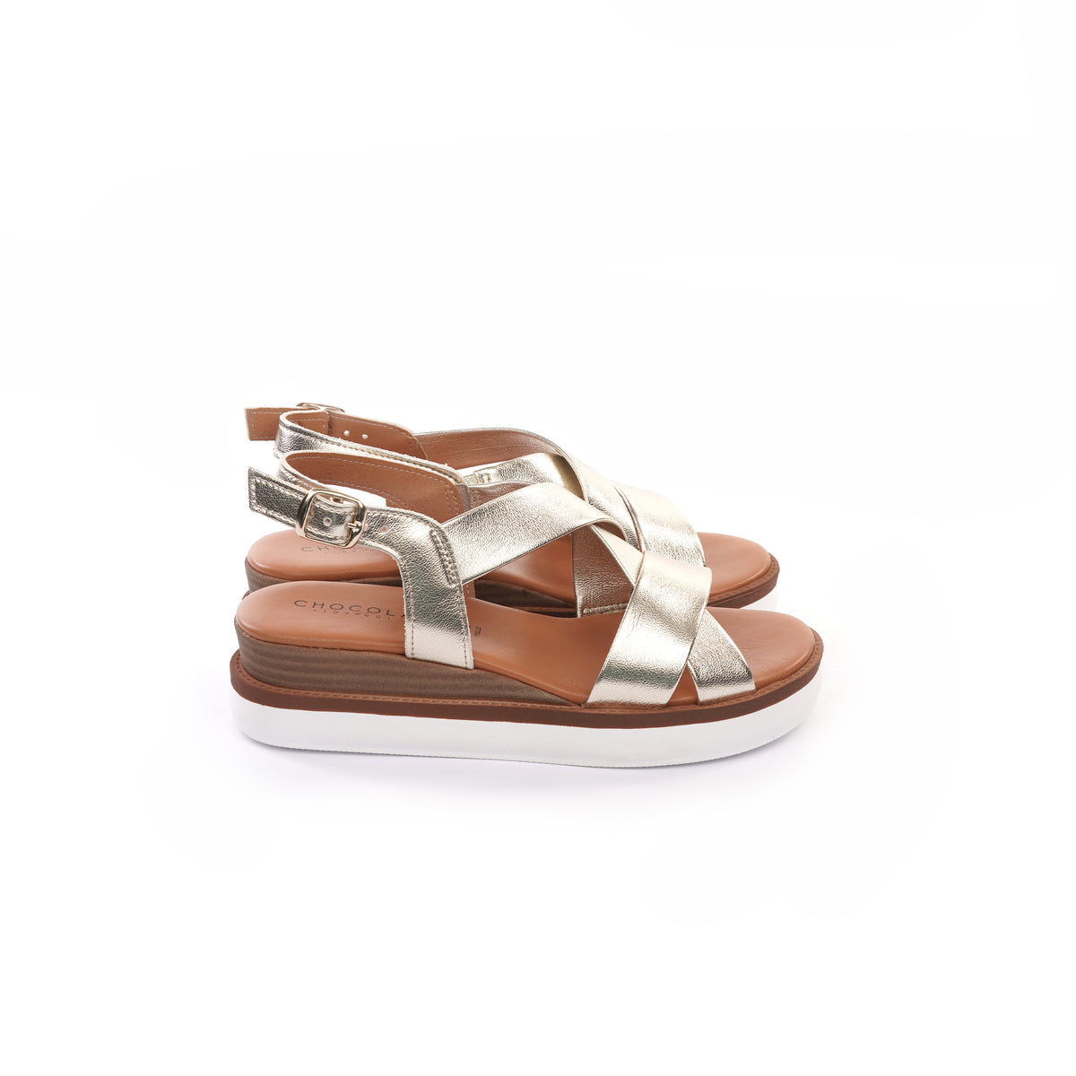 SANDALO ZEPPA INCROCIATO PLATINO<BR/> 