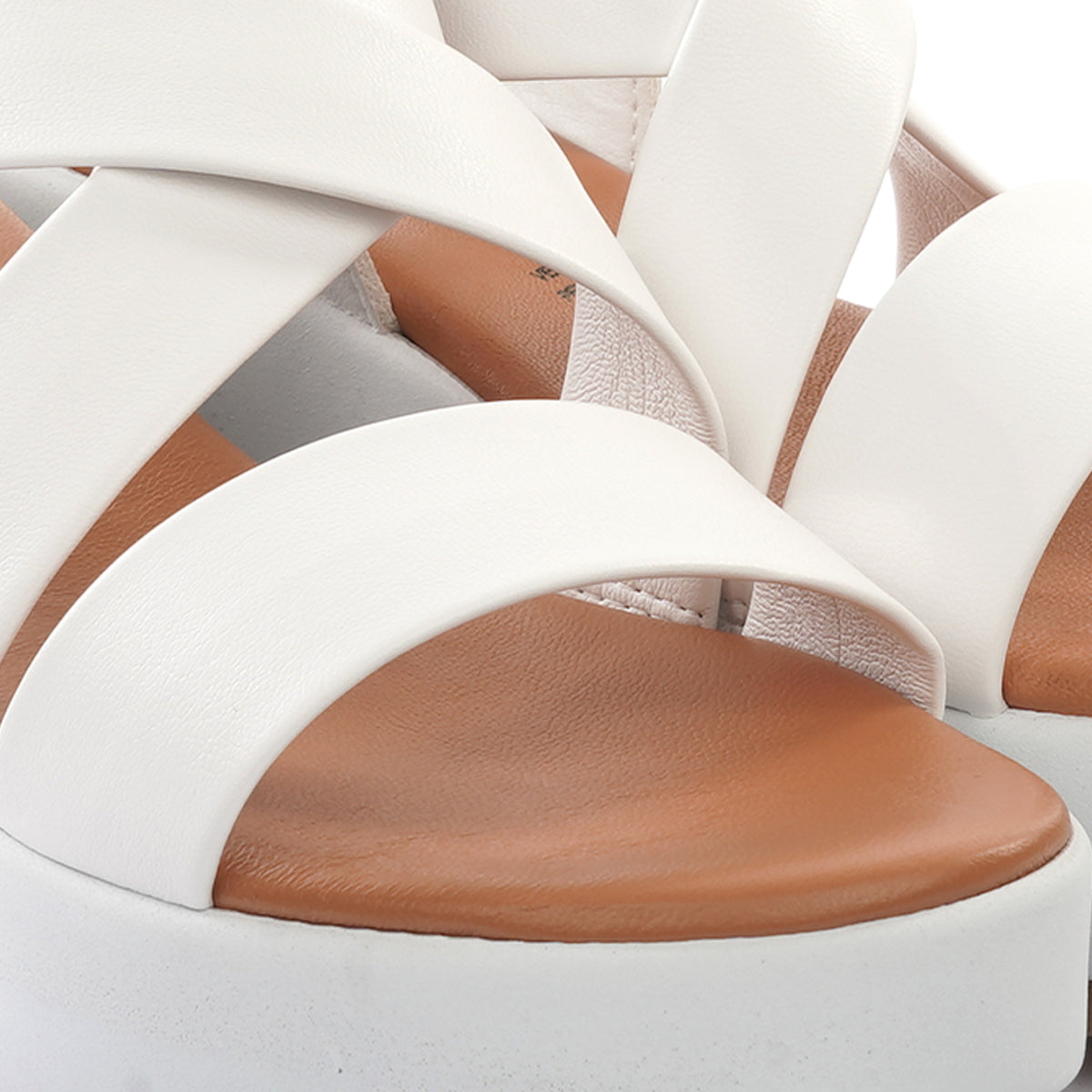 SANDALO ZEPPA INCROCIATO BIANCO<BR/> 