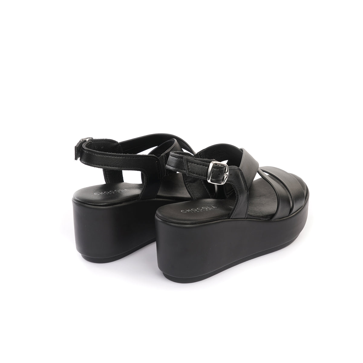 SANDALO ZEPPA INCROCIATO NERO<BR/> 