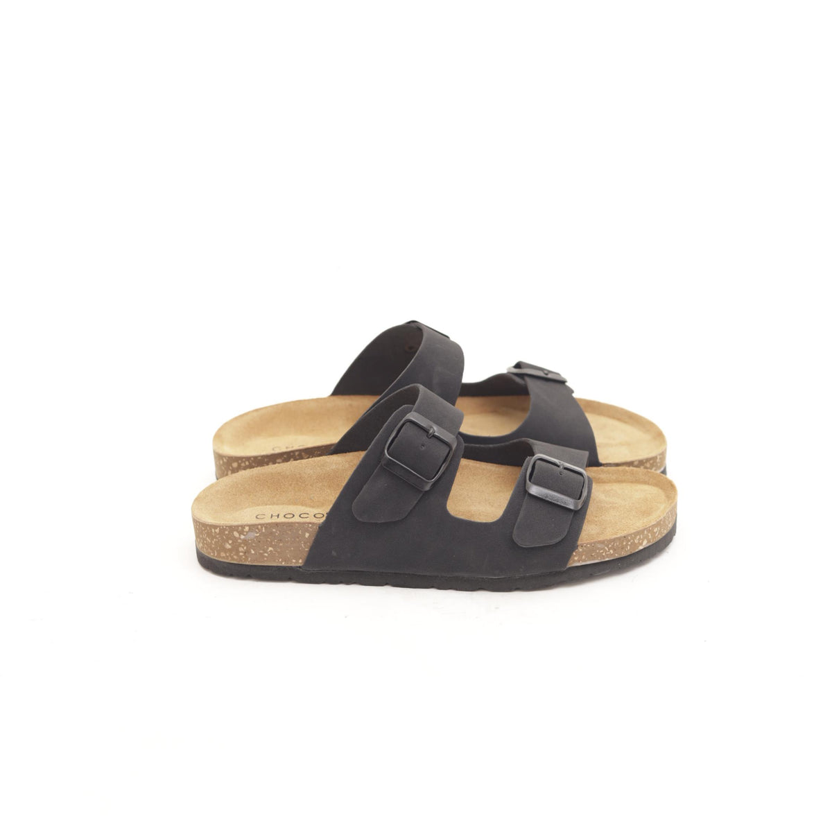 SANDALO BIO DOPPIA FASCIA NERO 