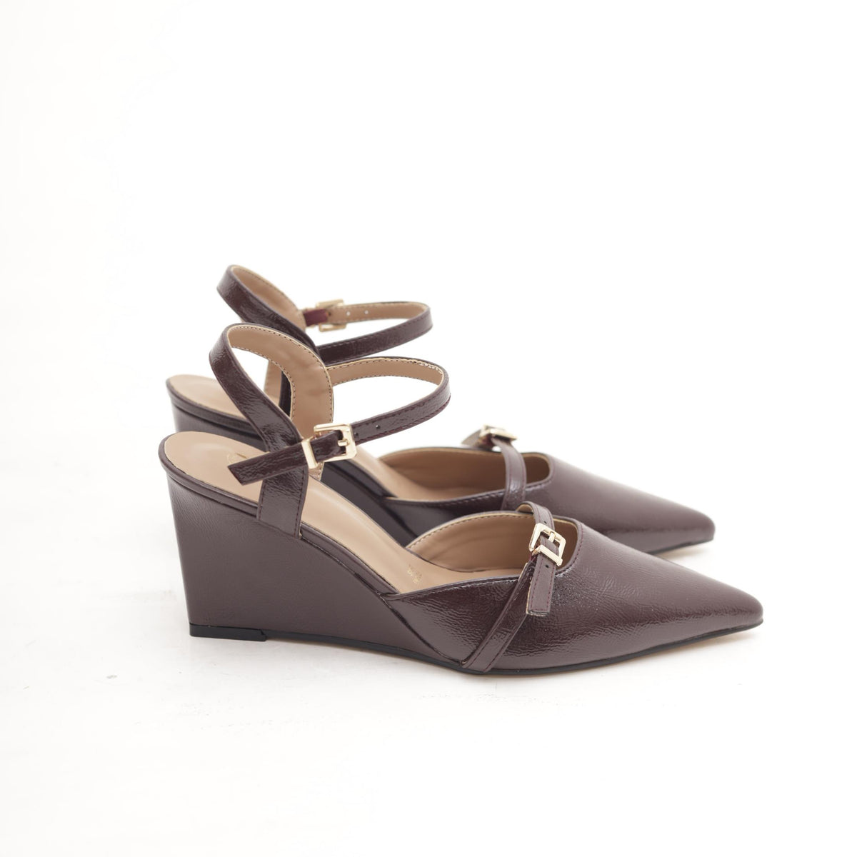 SANDALO ZEPPA CINTURINO BORDEAUX 