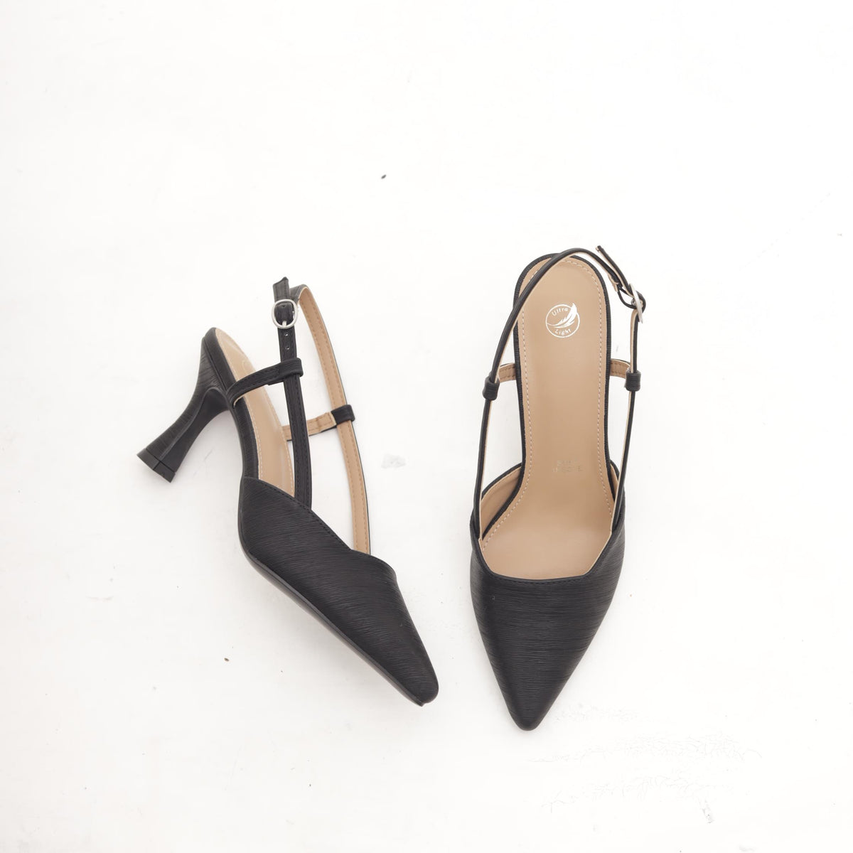 SLINGBACK CHIFFON NERO 