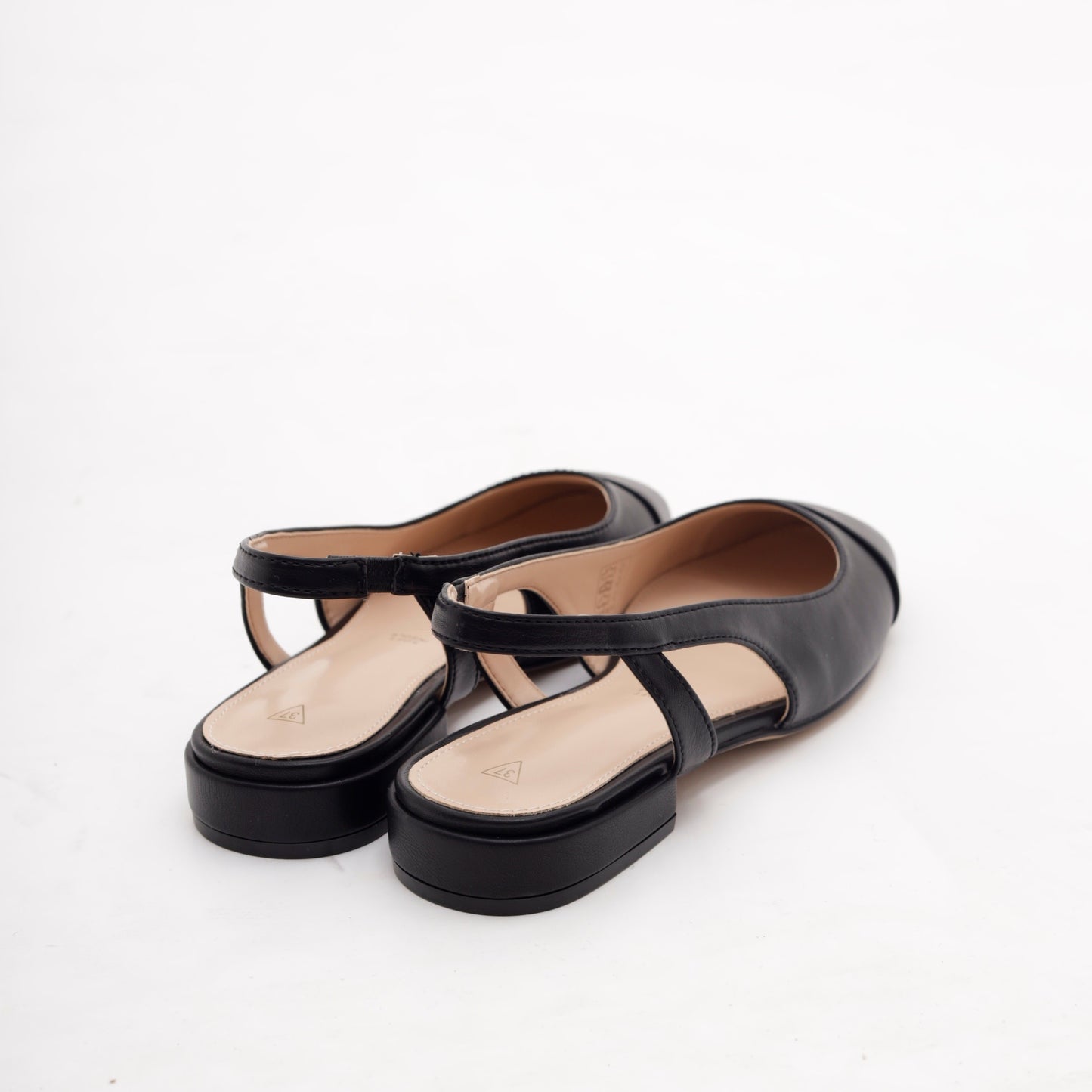 SLINGBACK FLAT PUNTALE NERO 