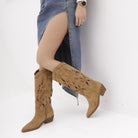 TEXANO RICAMO FORATO CUOIO<BR/> 