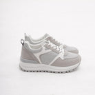 SNEAKERS RUNNING SHINY GRIGIO<BR/> 