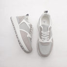SNEAKERS RUNNING SHINY GRIGIO<BR/> 