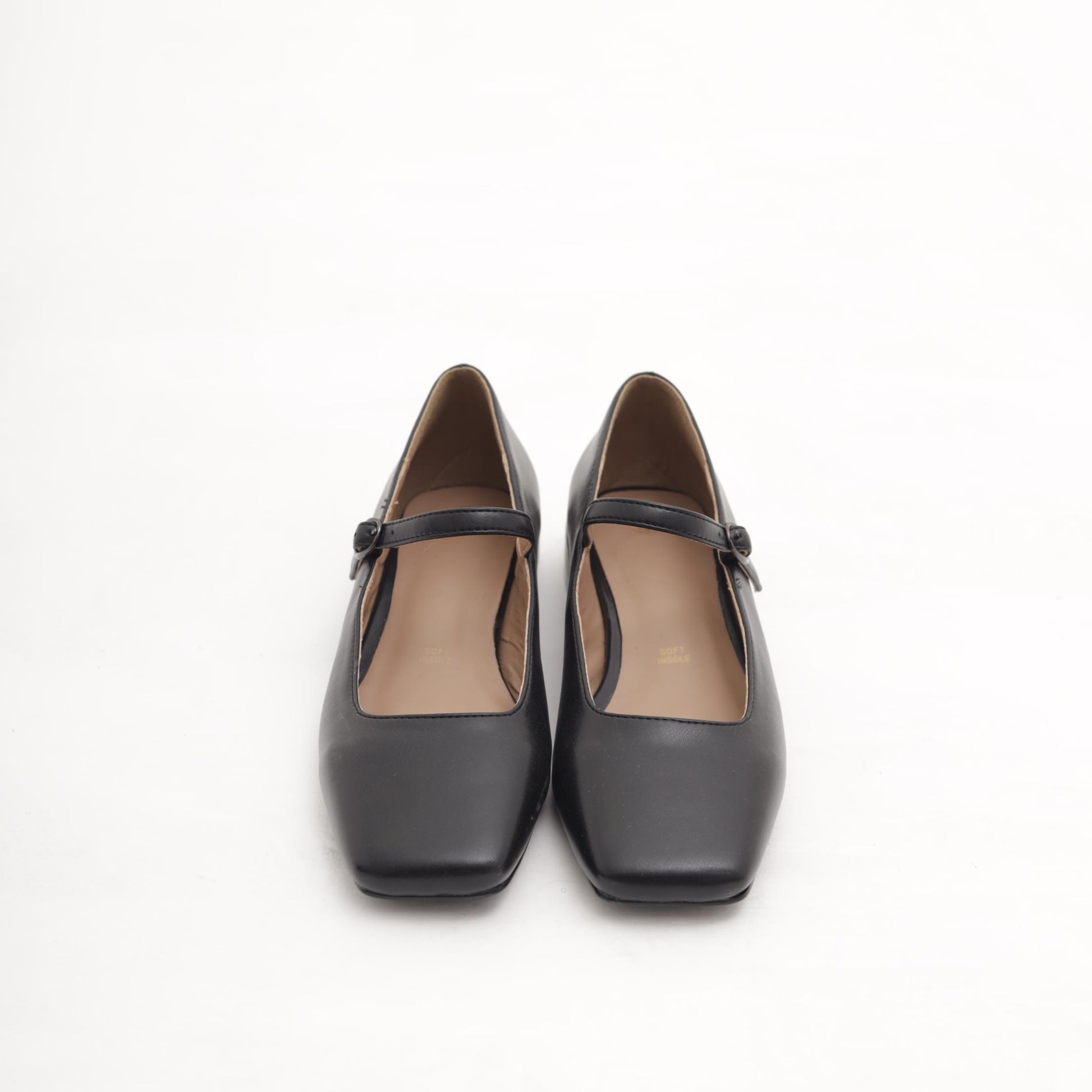 MARY JANE FLAT QUADRATA NERO MP2734-2PUNE CHOCOLA