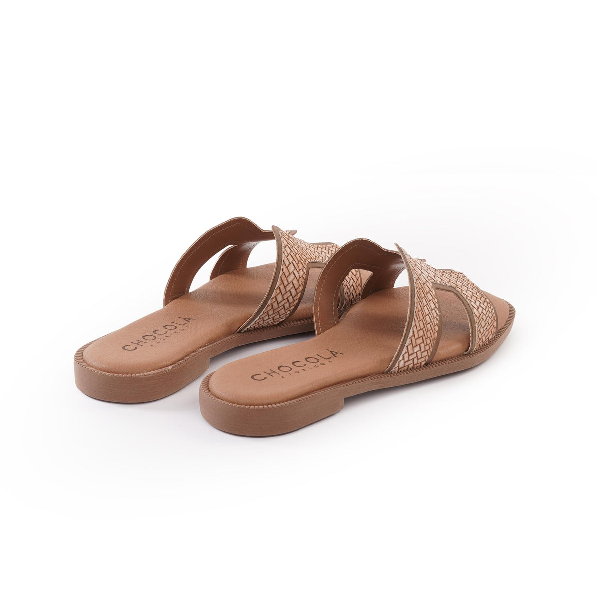 CIABATTINA H INTRECCIATO CUOIO<BR/><BR/><BR/> 